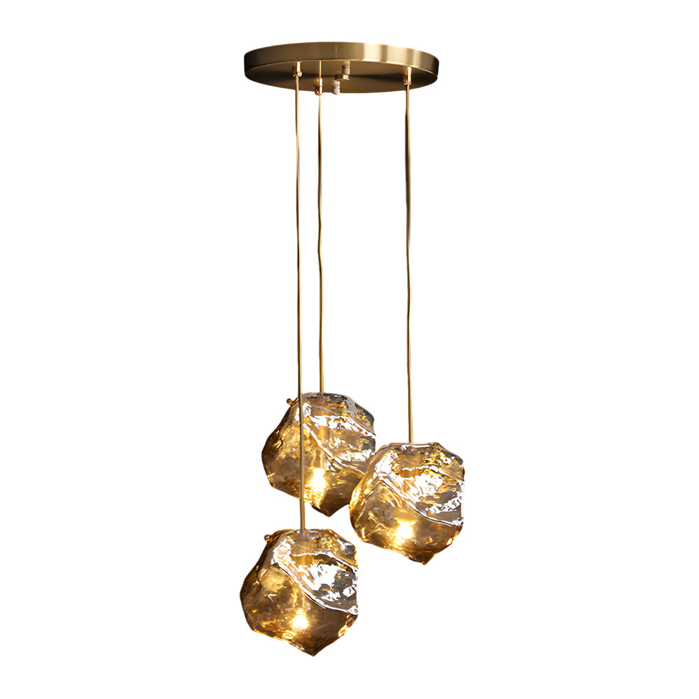 Minimalist Gray Molten Rock Pendant Light for Modern Living Spaces