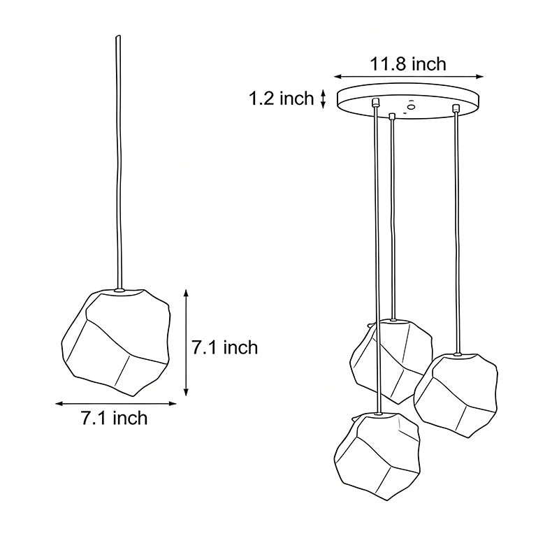 Minimalist Irregular Molten Rock Pendant Light for Modern Living Spaces