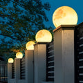 Modern Waterproof LED Moon Pillar Resin Lamp for Outdoor Garden Decor