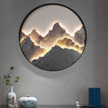 Natural Mountain Landscape LED Wall Light Fixture for Rustic Decor