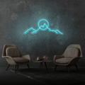 Vibrant Mountain Sunset LED Neon Wall Sign for Bedroom or Living Room