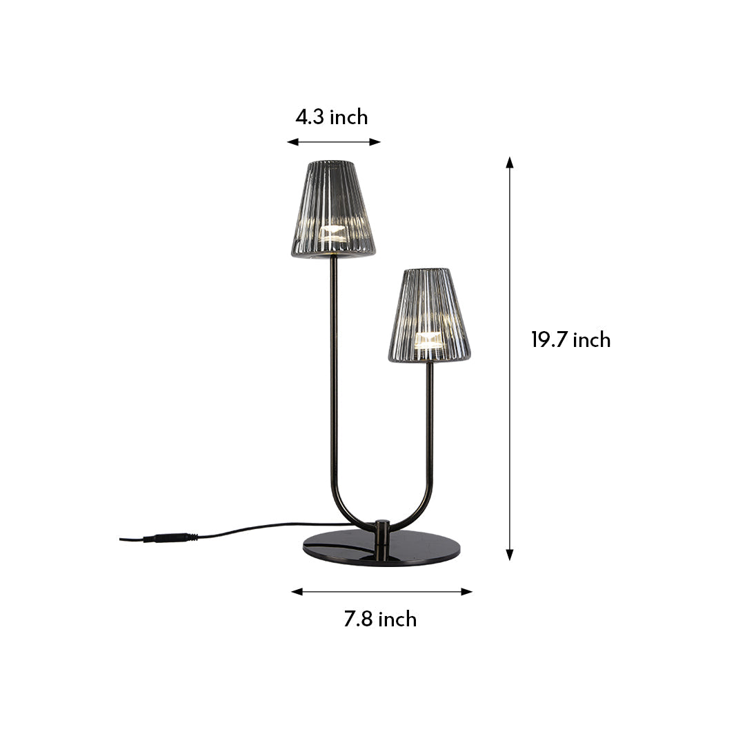 Elegant Minimalist Black LED Table Lamps for Modern Living Room Decor