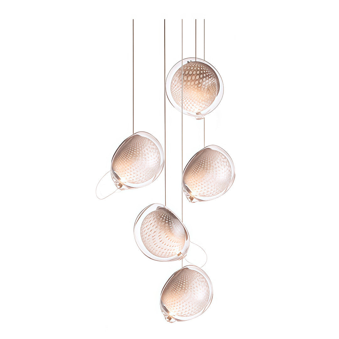 Elegant Nordic Glass Jellyfish Pendant Light for Dining Room Decor