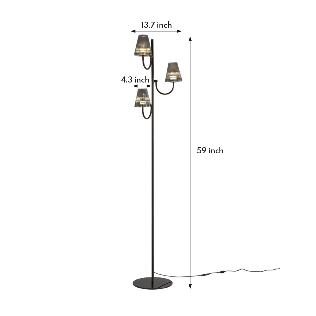Sleek Black Minimalist Floor Lamp in Contemporary Design for Living Room