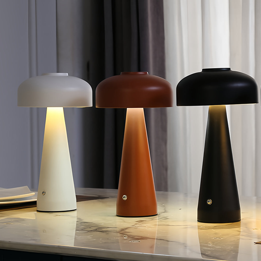 Dimmable Touch Control Portable Mushroom LED Table Lamp for Bedroom Decor