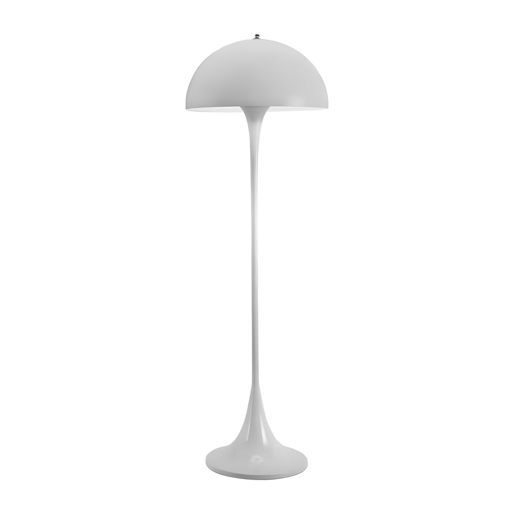 Modern White Mushroom Dome Floor Lamp with 3-Color Dimming for Living Room