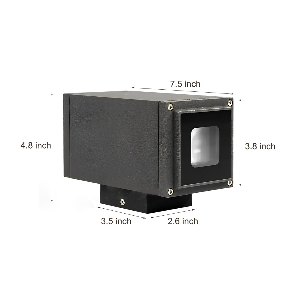 Sleek Black LED Up-Down Wall Sconce for Outdoor Building Illumination