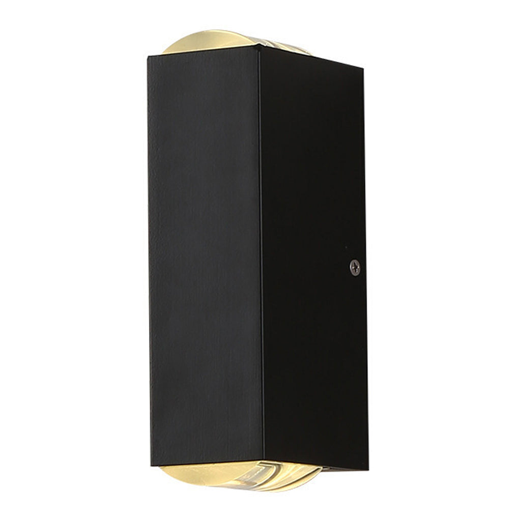 Sleek Black Dual-Beam Waterproof Outdoor Wall Sconce for Modern Exteriors