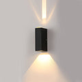 Sleek Black Dual-Beam Waterproof Outdoor Wall Sconce for Modern Exteriors