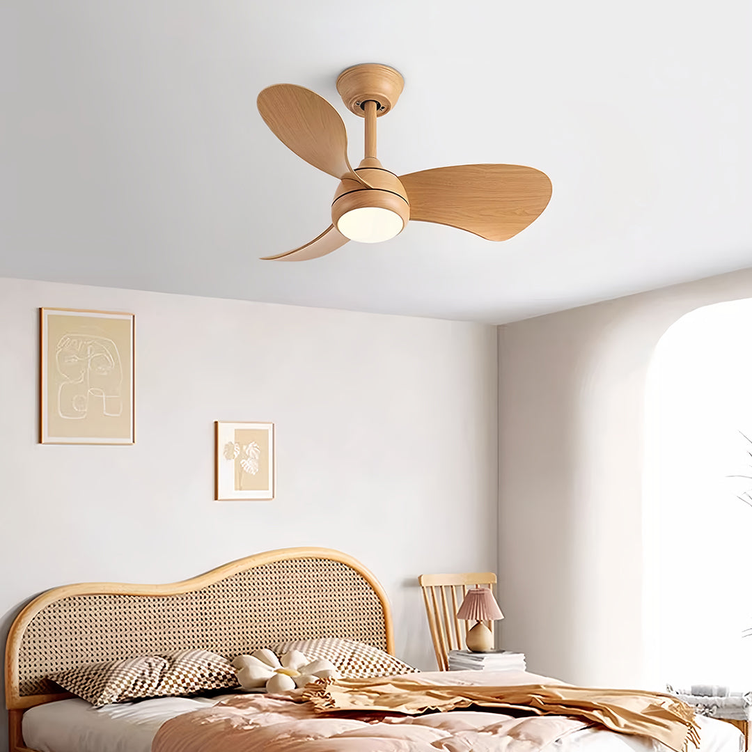 Vintage Black Metal Ceiling Fan with Light, Ideal for Living Room