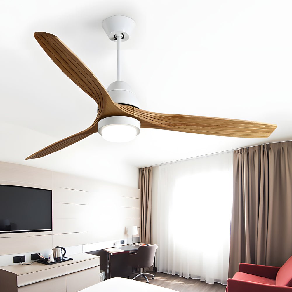 Open-Box 52'' Rustic Wooden Ceiling Fan with Remote for Living Rooms