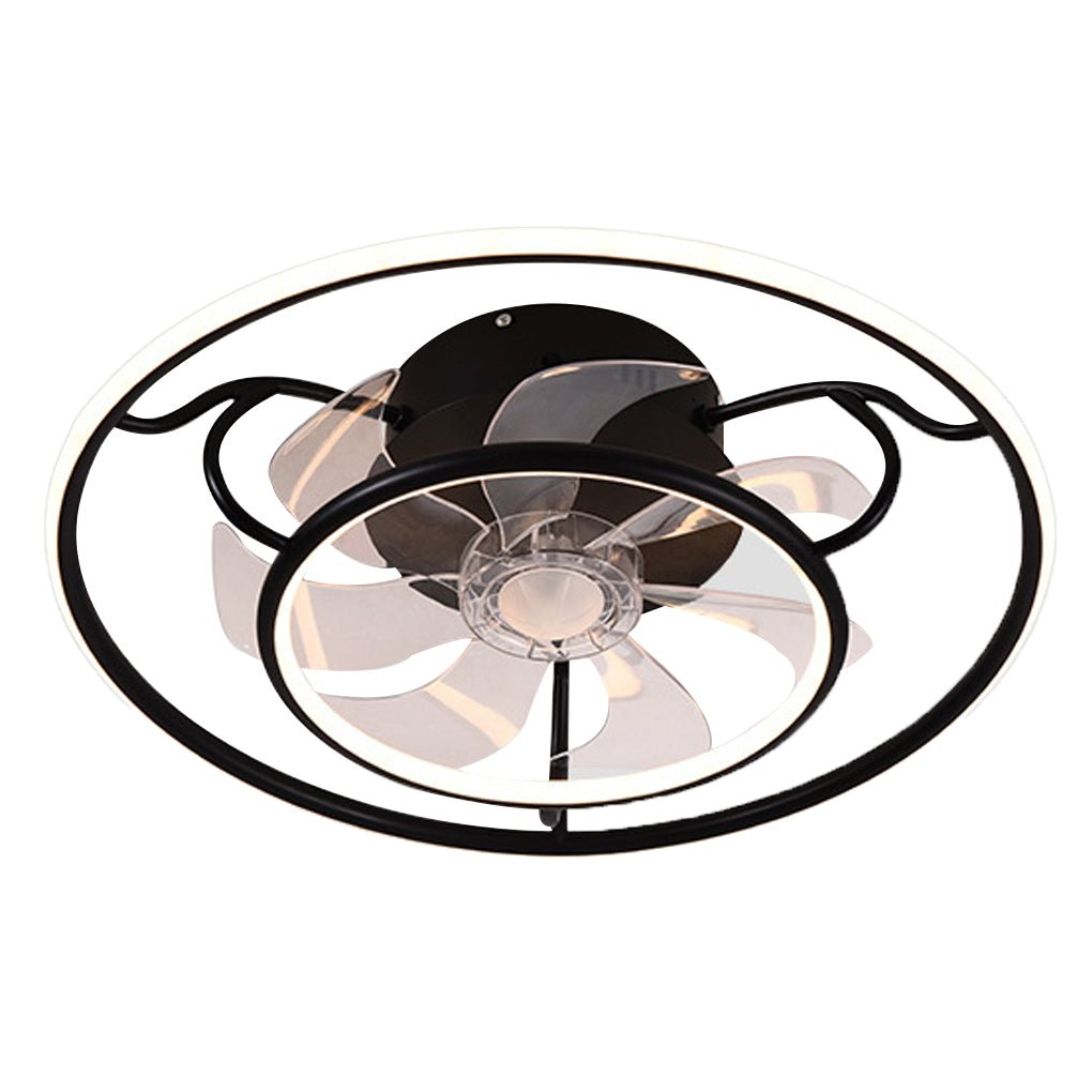 Modern Nordic Adjustable Ceiling Fan Light in White for Living Room & Bedroom