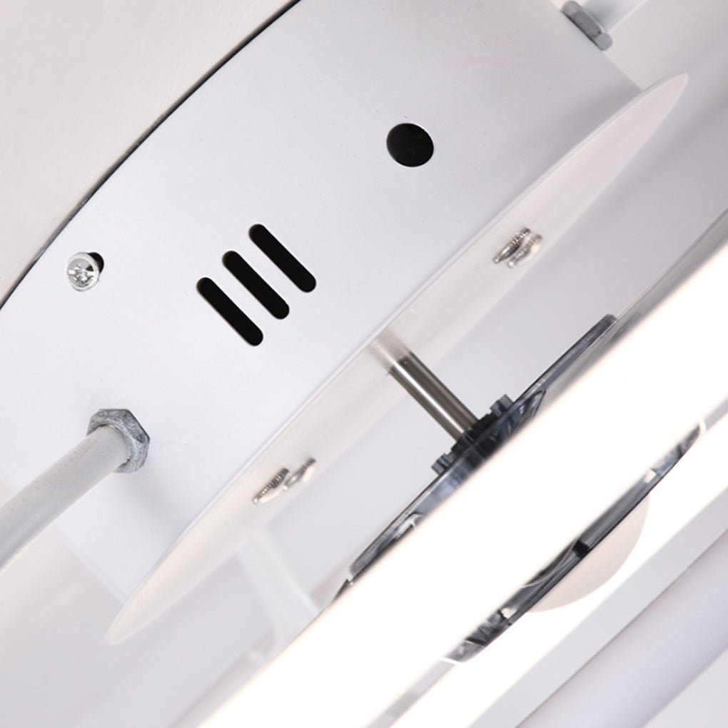 Modern Nordic Adjustable Ceiling Fan Light in White for Living Room & Bedroom