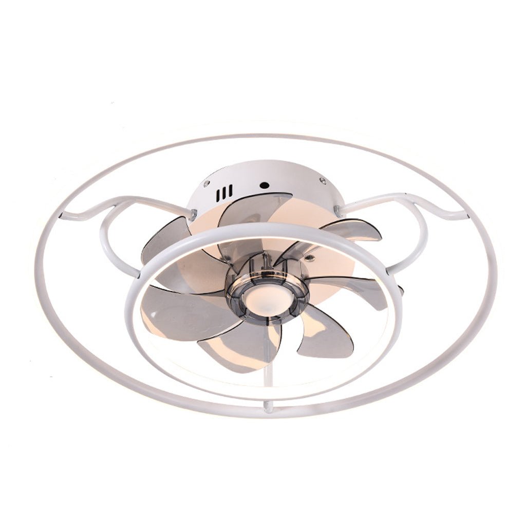 Modern Nordic Adjustable Ceiling Fan Light in White for Living Room & Bedroom