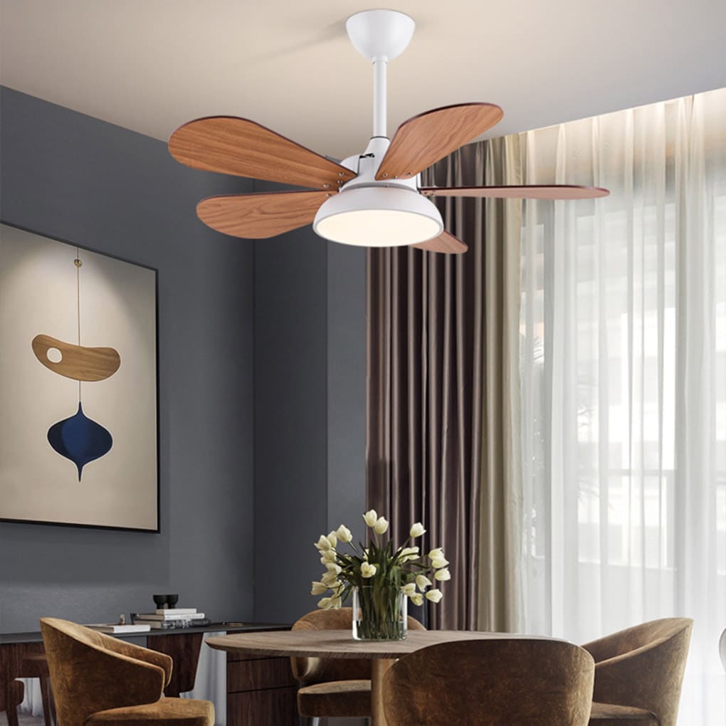 Colorful Nordic Cartoon Kids Ceiling Fan with Lights for Playrooms