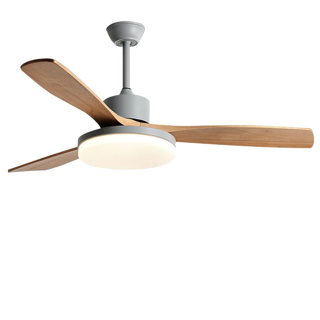 Dimmable Nordic Style White LED Ceiling Fan Light with Remote Control for Living Room