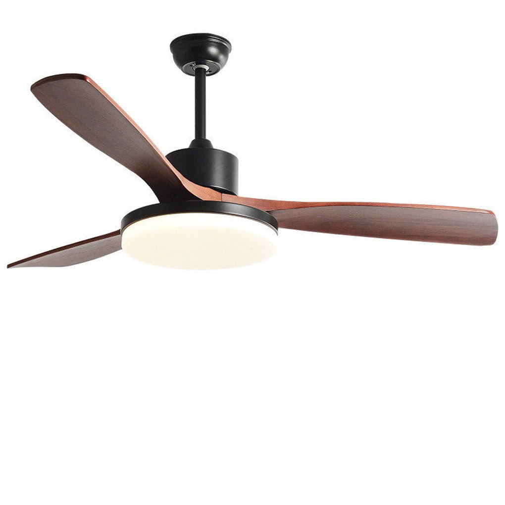Dimmable Nordic Style White LED Ceiling Fan Light with Remote Control for Living Room