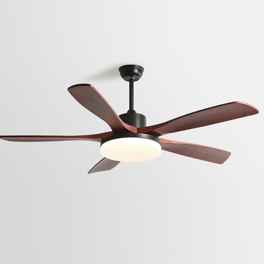 Dimmable Nordic Style White LED Ceiling Fan Light with Remote Control for Living Room