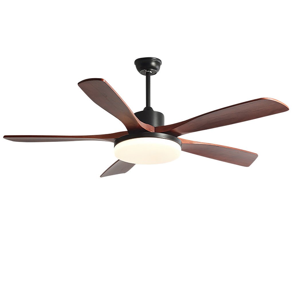 Dimmable Nordic Style White LED Ceiling Fan Light with Remote Control for Living Room