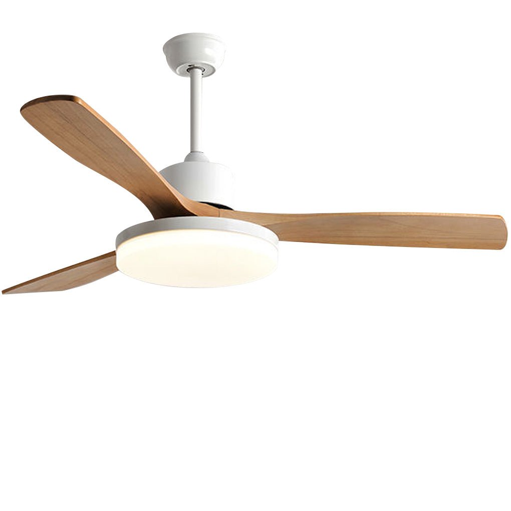 Dimmable Nordic Style White LED Ceiling Fan Light with Remote Control for Living Room