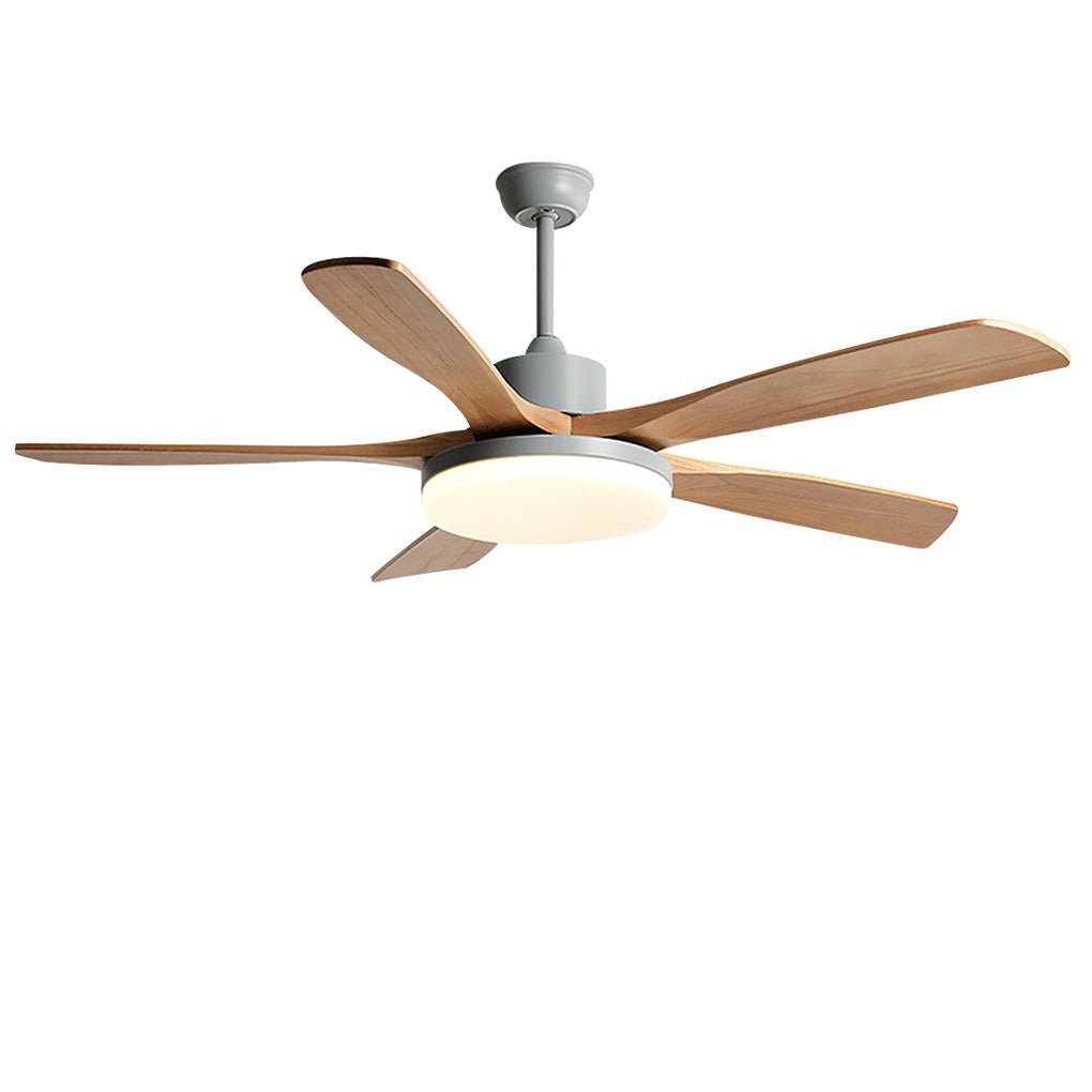 Dimmable Nordic Style White LED Ceiling Fan Light with Remote Control for Living Room