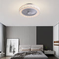 Minimalist Three-Color Dimming Bladeless Ceiling Fan Lamp in Nordic Style