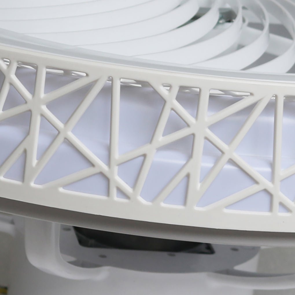 Minimalist Three-Color Dimming Bladeless Ceiling Fan Lamp in Nordic Style
