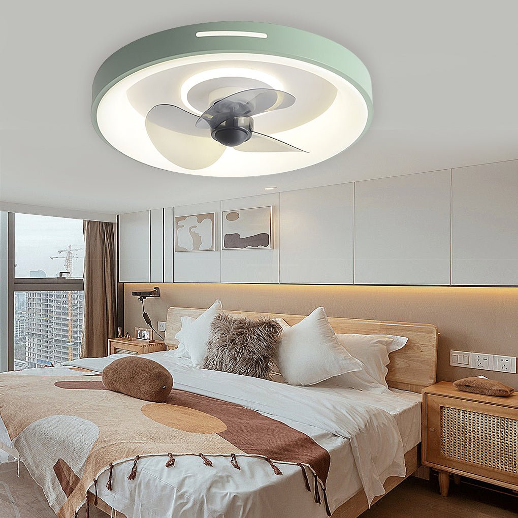 Ultra-Thin Nordic Inverter Ceiling Fan Light for Bedroom & Living Room