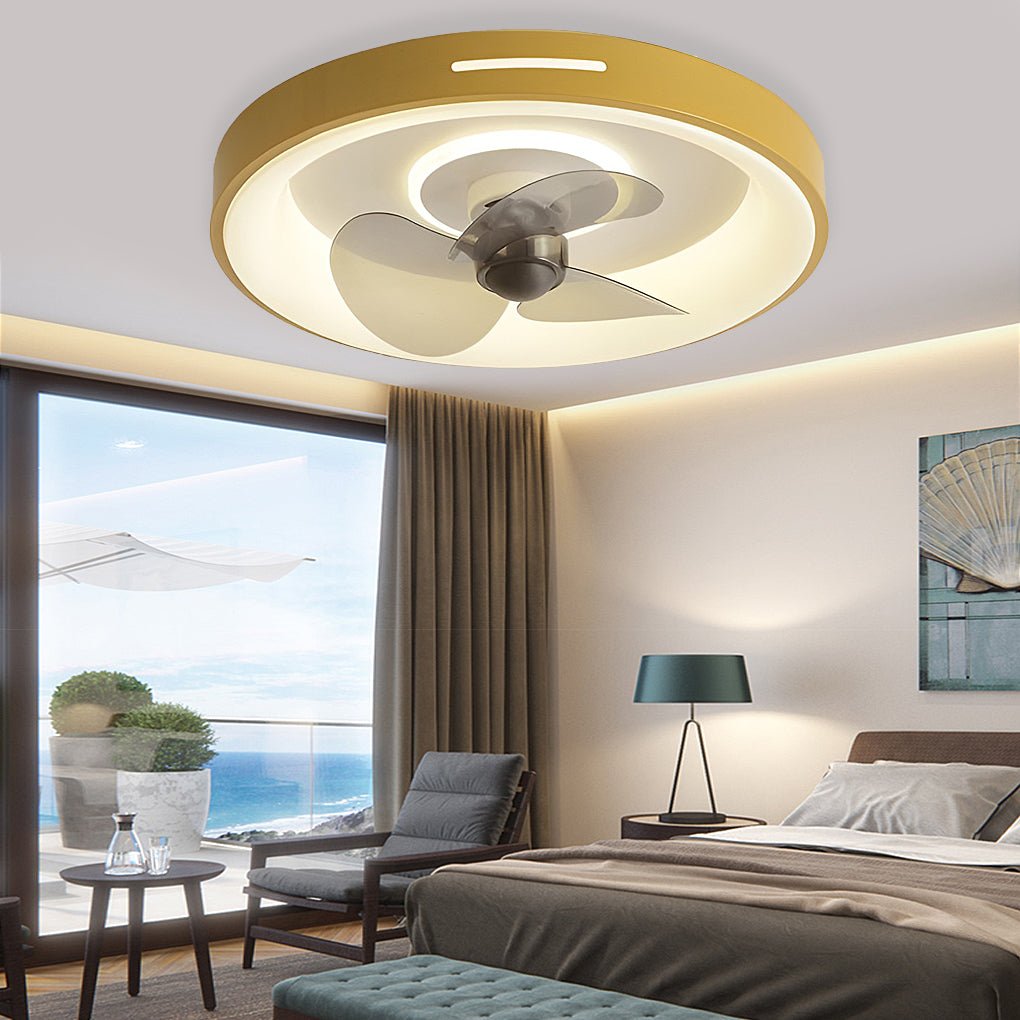 Ultra-Thin Nordic Inverter Ceiling Fan Light for Bedroom & Living Room