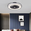 Nordic Bladeless Ceiling Fan Lamp with Stepless Dimming - White Design