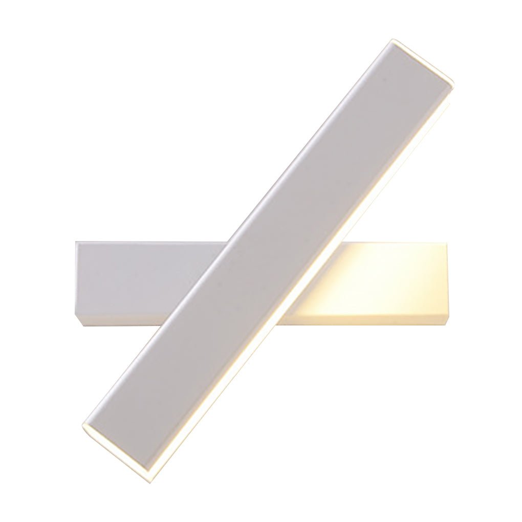 Nordic White Minimalist 360° Rotatable LED Wall Lamp for Bedroom Aisles