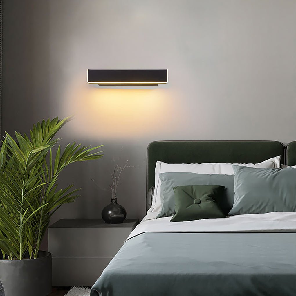 Nordic White Minimalist 360° Rotatable LED Wall Lamp for Bedroom Aisles