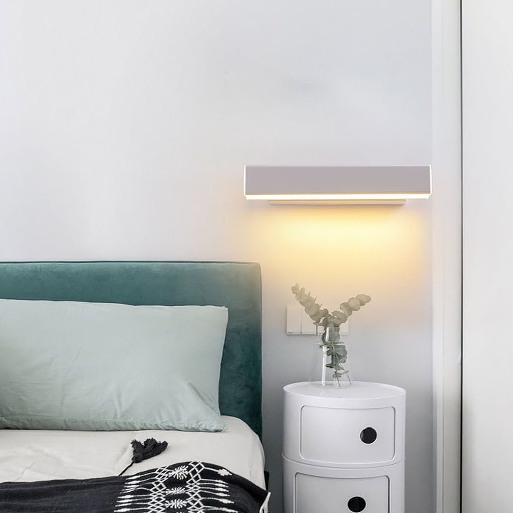Nordic White Minimalist 360° Rotatable LED Wall Lamp for Bedroom Aisles
