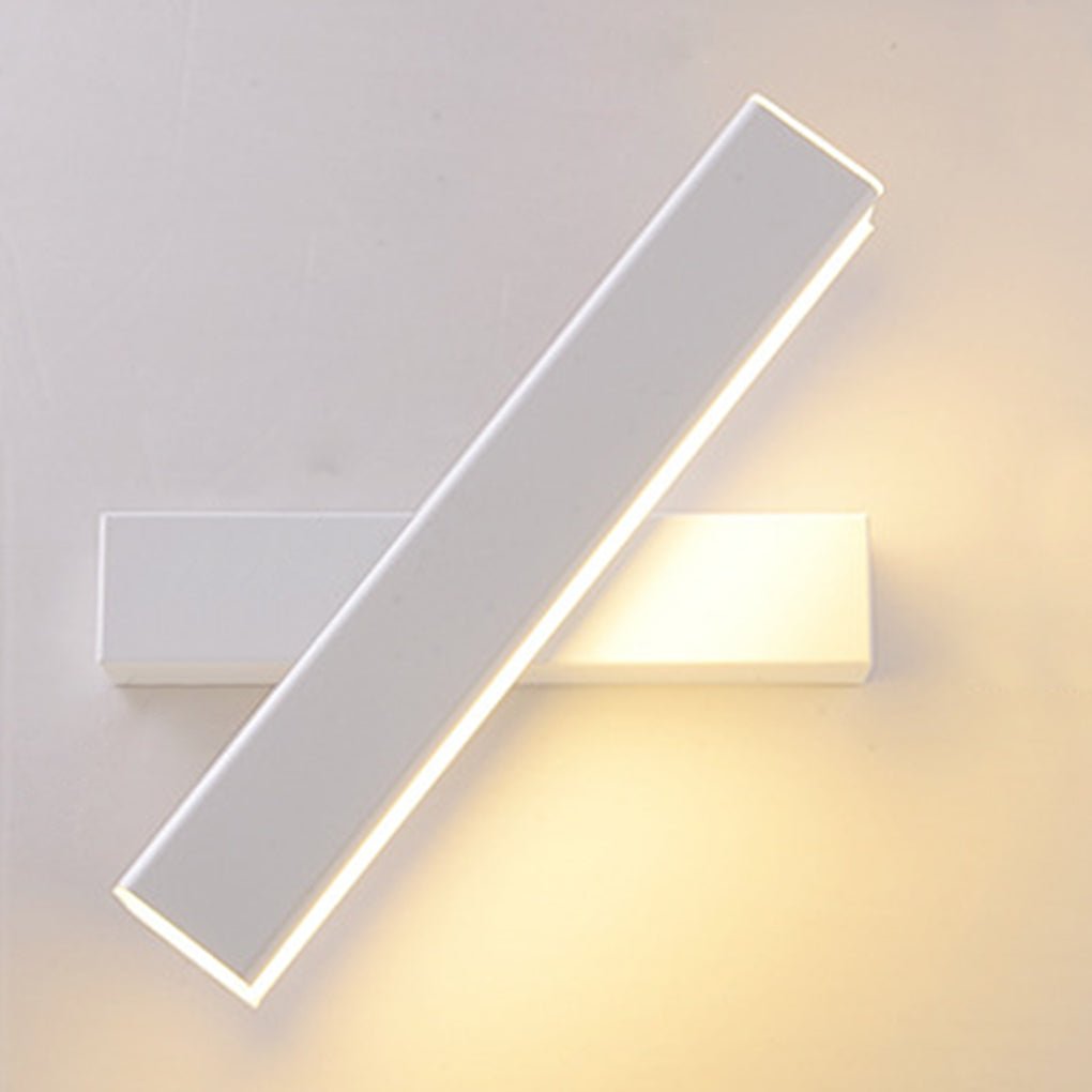 Nordic White Minimalist 360° Rotatable LED Wall Lamp for Bedroom Aisles