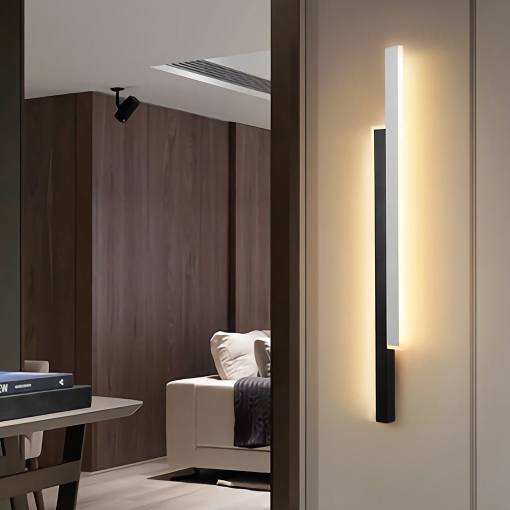Nordic Minimalist Dual-Strip LED Vertical Wall Light for Living Room