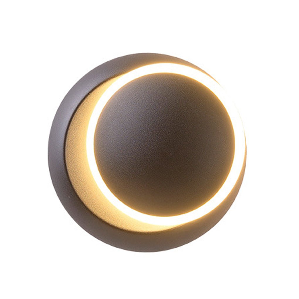Nordic Minimalist Rotatable LED Round Wall Light in White for Living Rooms