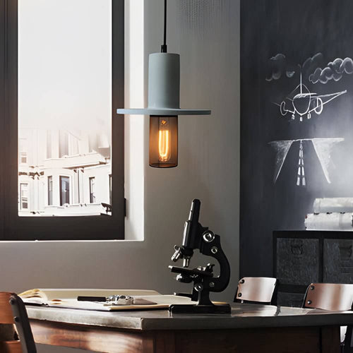 Cement and Mesh LED Pendant Light in Nordic Minimalist Industrial Style for Home