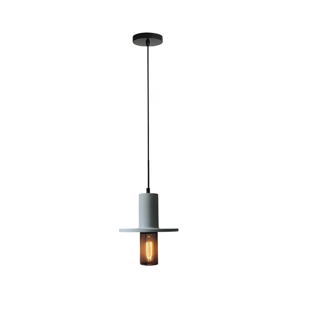 Cement & Mesh LED Pendant Light - Nordic Industrial Style for Dining Room