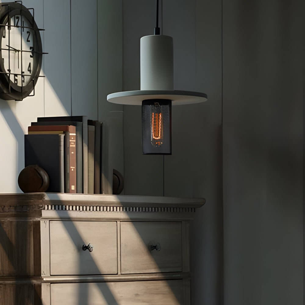 Cement and Mesh LED Pendant Light in Nordic Minimalist Industrial Style for Home