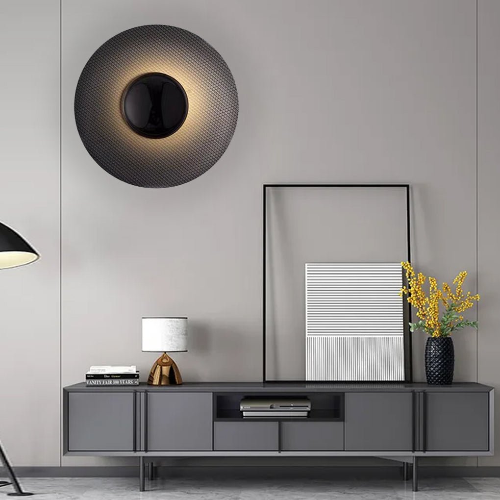 Nordic Minimalist White Round LED Wall Lamp for Living Room & Bedroom