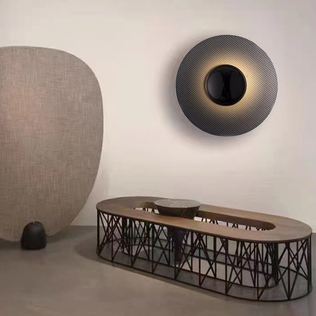 Nordic Minimalist White Round LED Wall Lamp for Living Room & Bedroom