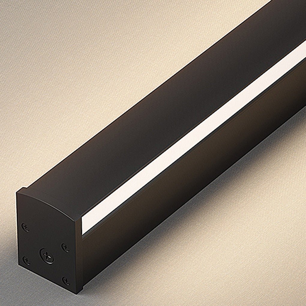 Sleek Black Aluminum Linear Wall Sconce for Modern Living Room Décor