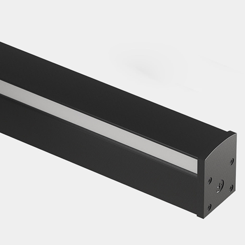 Sleek Black Aluminum Linear Wall Sconce for Ambient Living Room Lighting