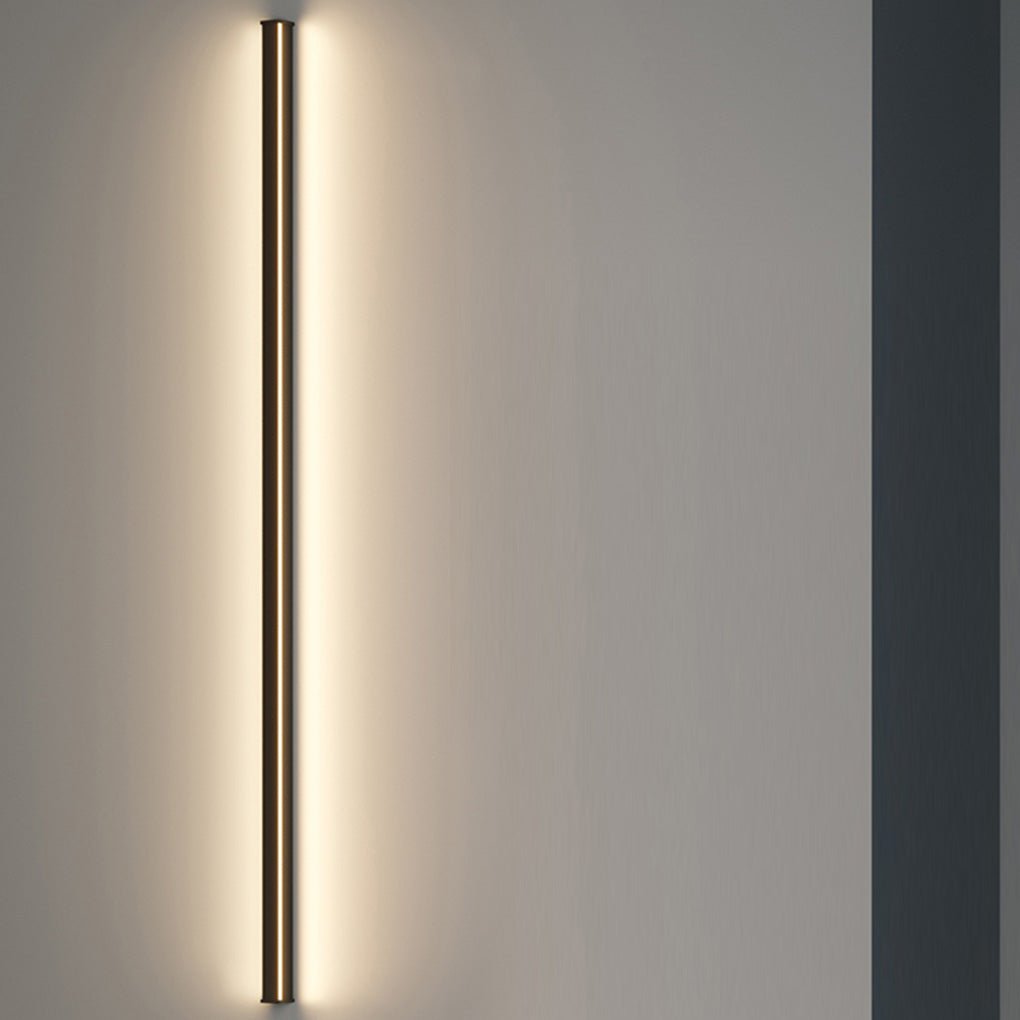 Sleek Black Aluminum Linear Wall Sconce for Modern Living Room Décor