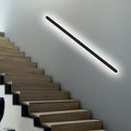 Nordic Minimalist Black Wall Sconces with Linear LED Lights for Modern Rooms