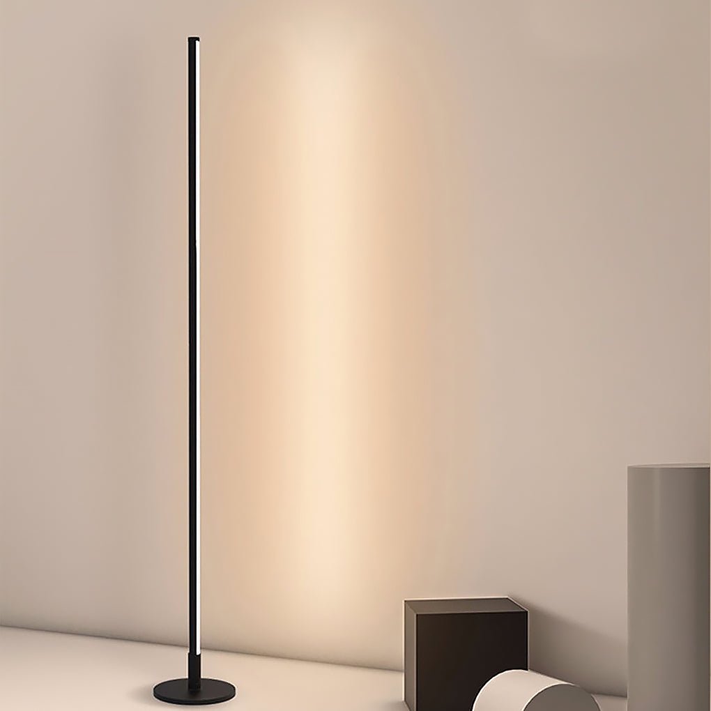 Modern Minimalist Black LED Linear Floor Lamp for Living Room Bedroom