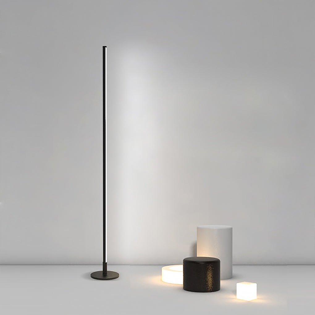 Modern Minimalist Black LED Linear Floor Lamp for Living Room Bedroom