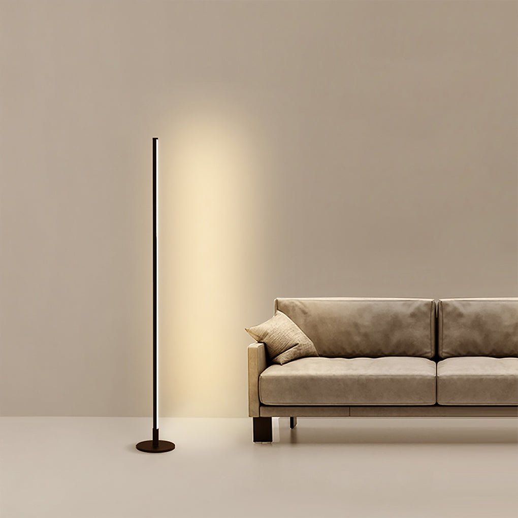 Modern Minimalist Black LED Linear Floor Lamp for Living Room Bedroom