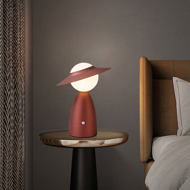 Rustic Nordic Scarecrow Design LED Table Lamp for Farmhouse Home Decor