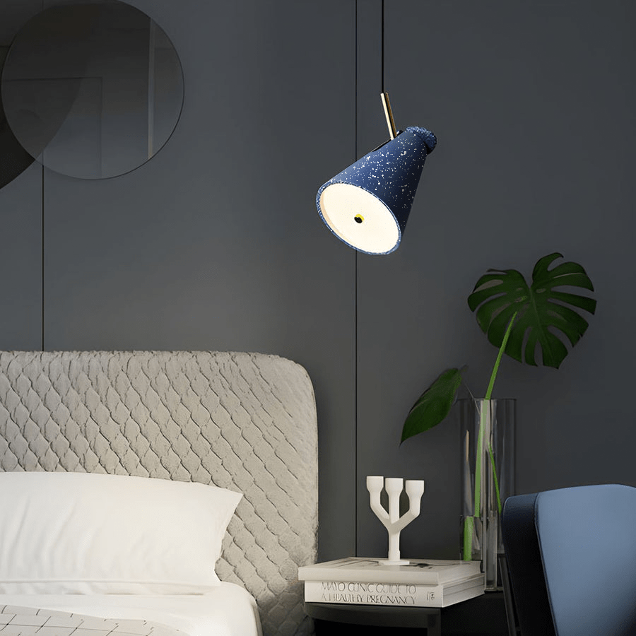 Scandinavian Tapered White Resin Pendant Light for Modern Living Spaces